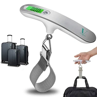 Image of VOXXU Precise Digital Luggage Scale with 110lb/50Kg Capacity Portable Suitcase Weighing Scales Accurate for Suitcases Heavy Duty Travel Accessories