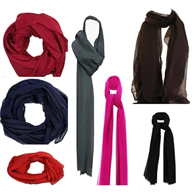 Image of V VAPE Ladies Fashion Large Maxi Long Wide Plain Viscose Scarf/Hijab Shawl/Wrap (RED)