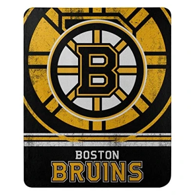 Image of Northwest NHL Boston Bruins Unisex Adult Fleece Throw Blanket, 50&quot; x 60&quot;, Fade Away