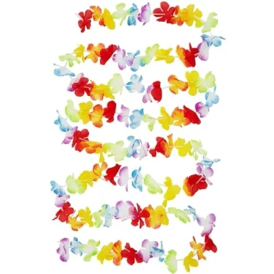 Image of Smiffys Hawaiian Bunting, Multi Coloured 300cm, Luau Fancy Dress, Dress Up Accessories