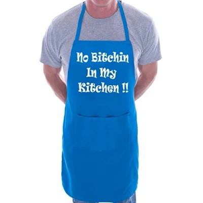 Image of Print4U No Bitchin In My Kitchen Funny BBQ Cooking Novelty Apron Blue