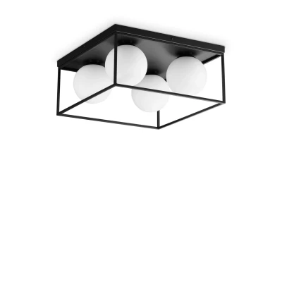 Image of Lingotto 4 Light Globe Ceiling Black