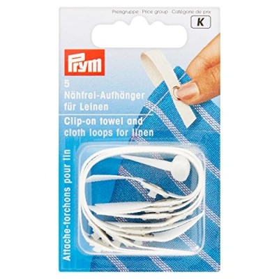 Image of Prym PRYM_401206 1 Clip On Towel and Cloth Loops for Linen White