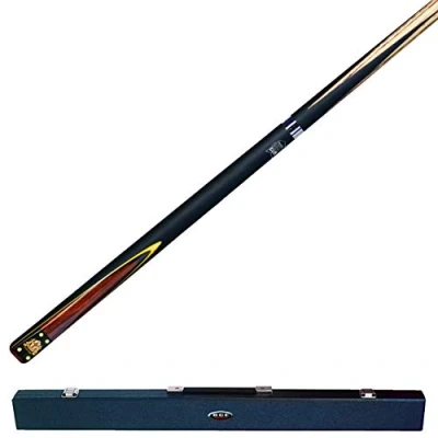 Image of BCE Hwac 2am Heritage 2 Piece Ash Snooker Cue with Matching Grain and WAC Hard Case 145cm 9 5mm ti, black butt/natural wood shaft, 57 UK