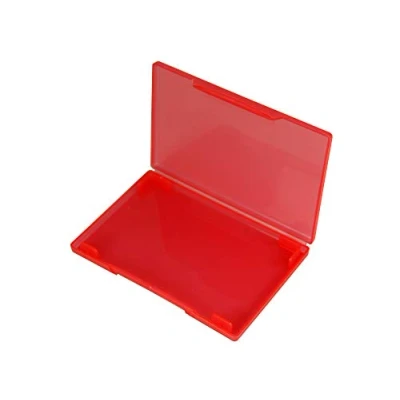 Image of WestonBoxes Plastic Business Card Pocket Wallet for 10 15 Cards or 2 3 Debit Credit (Red, 5 Pack)