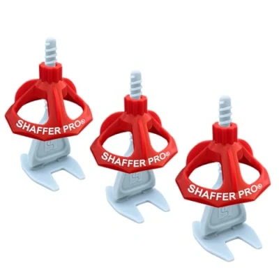 Image of Tile Levelling System spacers 4 mm 200 Clips + 100 Reusable twisters 3 22 Thick SHAFFER PRO Tiling Tools Laying aid for Floor Tiles/Wall Tiles Installation kit