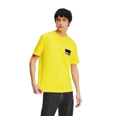 Image of KARL LAGERFELD JEANS Regular FIT Short Sleeve Logo TEE, Yellow, M