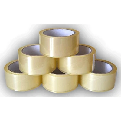 Image of Generic Clear Adhesive Packing Tape (6 Rolls 50 mm x 66 m