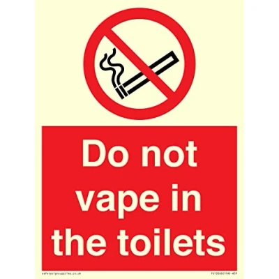 Image of Do not vape in the toilets Sign 150x200mm A5P