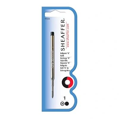 Image of Sheaffer Ballpoint K refills Black Medium (1 cartridge on blistercard)