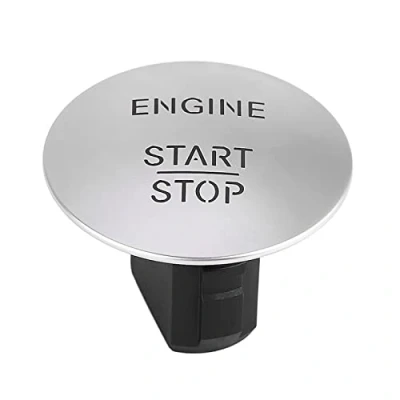 Image of Engine Start Button Keyless Go Stop Push Ignition Switch for Mercedes oem2215450714 Silver