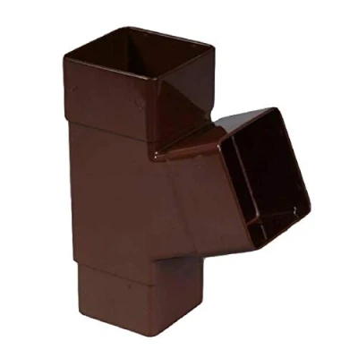Image of Brown Square Downpipe Branch Connector, Freeflow Rain Water Systems