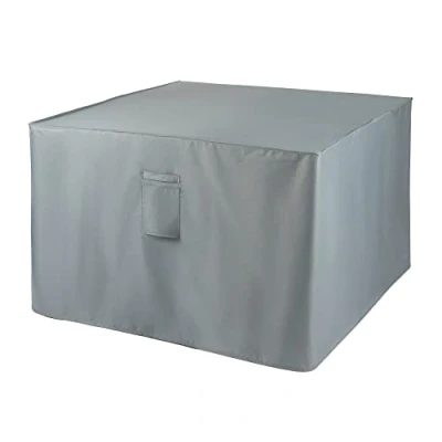 Image of LIVIVO Deluxe Extra Heavy Duty Waterproof Rattan Cube Set Cover with PVC Lining, Eyelets and Drawstring Designed to fit Garden Furniture for all year round protection Grey