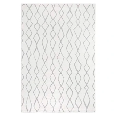 Image of andiamo Bolonia Woven Rug Ornamental Pattern Runner Modern Polypropylene Öko Tex 100 in Grey 60 cm x 110