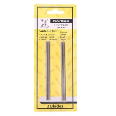 Image of 82mm Reversible Planer Blades Replacement for Black &amp; Decker, Bosch, DeWalt and Elu planers (2 Pcs High Speed Steel)