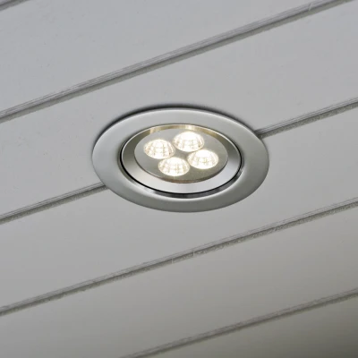 Image of Recessed Outdoor Effect Round High Power LED Silver, IP44