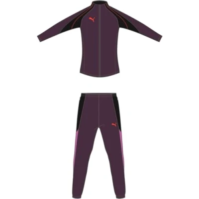 Image of Puma Individualblaze Tracksuit SET Tracksuit, Women&#039;s, Size: Large, Midnight plum/glowing red