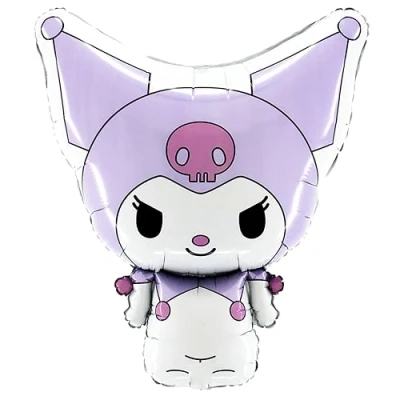 Image of Toyland® 56cm (22&quot;) Kuromi Shaped Character Foil Balloon From Hello Kitty Kids Party Balloons