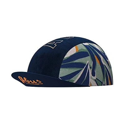 Image of ABUS Race cap stylish cycling with sweatband protection from sun, insects and sweat fits under road bike helmet for men women blue, size M/L