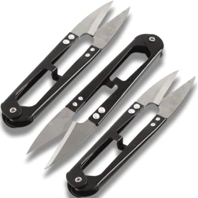 Image of UMTMedia® 3 pcs Black Thread Snips Scissors Yarn Sewing Embroidery Cutter Thrum Nipper Cloth 11CM