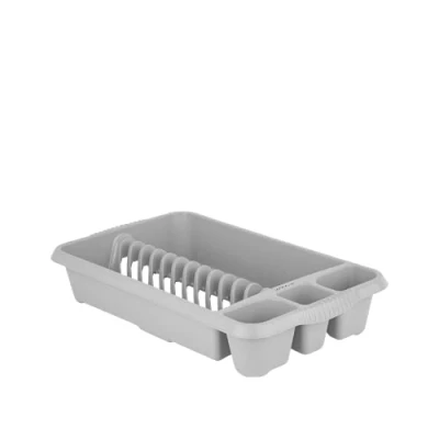 Image of Whatmore High Grade Upcycled Soft Grey Plastic Dish Drainer Plate and Cutlery Rack Holder