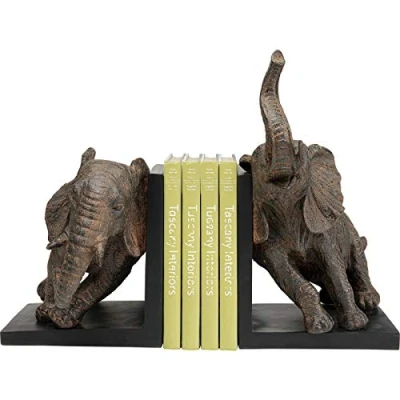 Image of Kare Design Bookend Elephant Figures 25.3 x 31 20.5 cm Set of 2