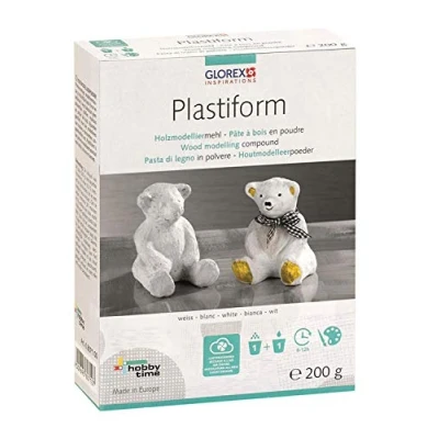 Image of GLOREX Plastiform, Modelling clay, off White, 200 g Box