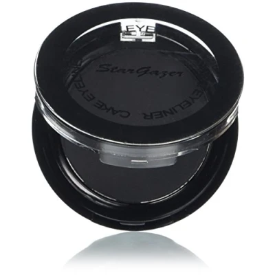 Image of Black cake eye liner. A wet and dry use pressed powder