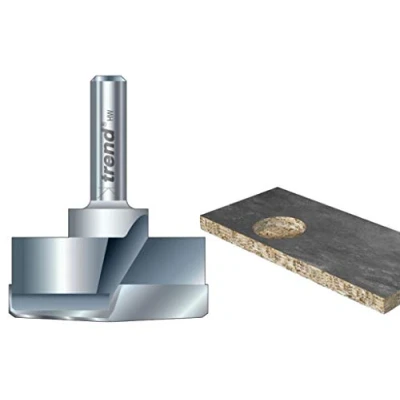 Image of Trend Craft Pro TCT 35mm Hinge Sinking Machine Bit, 1/4&quot; Shank, Tungsten Carbide Tipped, Perfect for Laminate Boards, T 421/35X1/4TC