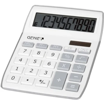 Image of Genie 12262 Desktop Calculator Silver