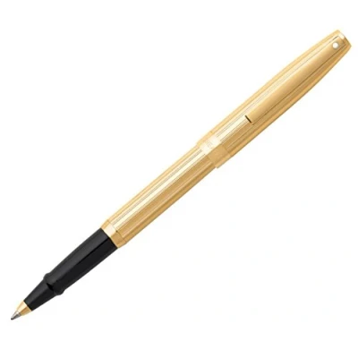 Image of Sheaffer Sagaris Toned Cap and Barrel Rollerball Pen Fluted Gold