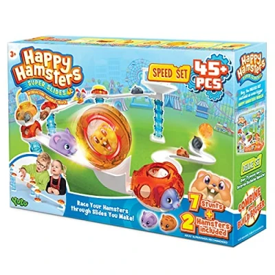 Image of Happy Hamsters Marble Run Speed Set, STEM Educational Learning Construction Toy Kit for Boys and Girls Ages 3+