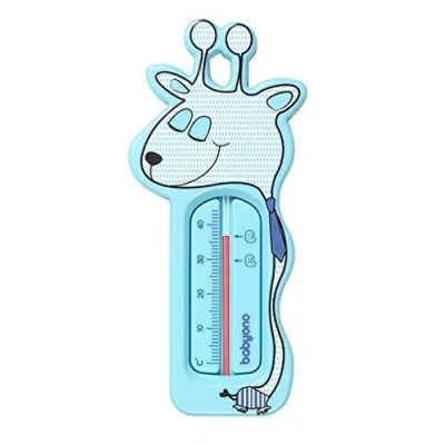Image of BabyOno Floating Bath Thermometer, Mint, Cute Giraffe