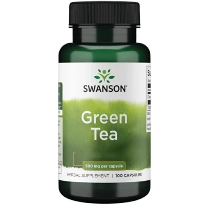 Image of Swanson, Green Tea, 500mg, 100 Capsules, High Dose, SOYA Free, Gluten GMO Free