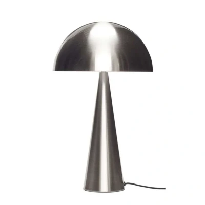 Image of Hübsch Mush Tall table lamp, brushed nickel coloured, iron