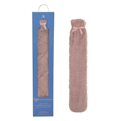 Image of So Long Pink Embossed Fur 2L Hot Water Bottle
