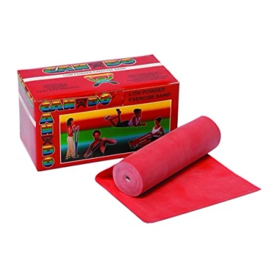 Image of CanDo Resistance band / training gymnastics dispenser box, 5.5 m red (light) alternative to dumbbells