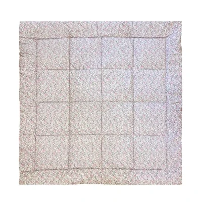 Image of molis&amp;co Baby Play Mat for Floor 120x120 cm Extra Thick 5 Soft Playmat Newborns in a Stylish Unisex Design 100% Cotton (Oeko TEX) Machine Washable Peony