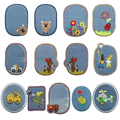 Image of Woohome Iron On Patches Sew DIY Decoration or Repair, Embroidered Appliques for Clothing Backpacks Jeans T Shirt Caps Shoes (Animal)