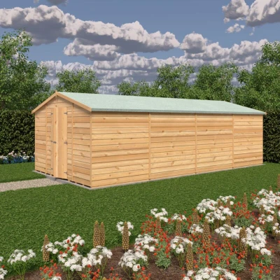 Image of Shire Dip Treated Overlap Sheds Double Door No Windows 10x20 D/D