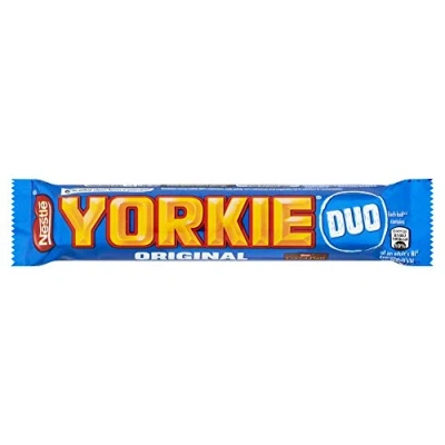 Image of Nestle Yorkie Milk Chocolate Duo Bar Pack of 24 x 72G