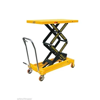 Image of 700kg Mobile Double Vertical Scissor Lift Hydraulic Lifting Platform Table