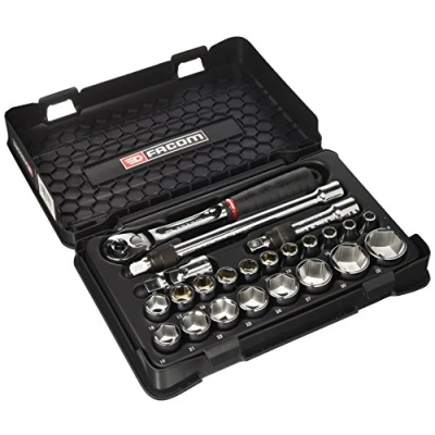 Image of FACOM SL.171 3P6 Series 1/2&quot; Metric 6 Point Socket Set, 23 Piece