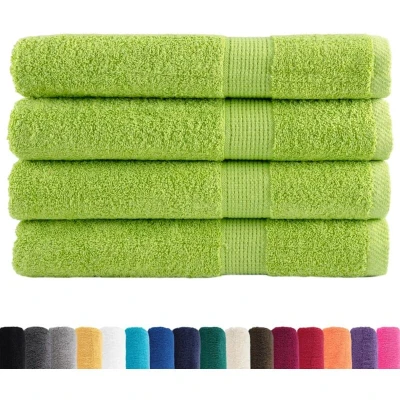 Image of vidaXL Premium Towels SOLUND 4 pcs Apple Green 100x200 cm 600 gsm