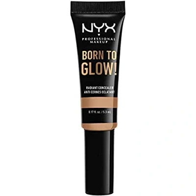 Image of NYX Professional Makeup Born to Glow Radiant Concealer, Iridescent Finish, Reduces Under Eye Circles, Highlight and Contour, Vegan Formula, Shade: Medium Olive