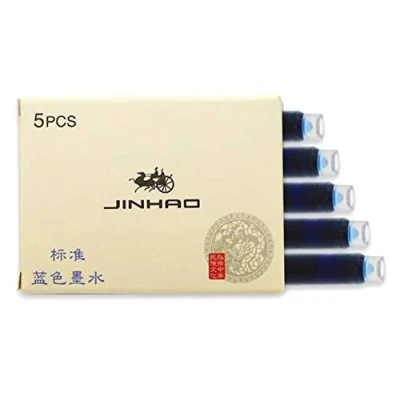 Image of Rhapsody Jinhao x450 Fountain Pen 0.5mm Medium Fine Nib Ink Pens (10pk BLUE Cartridges)