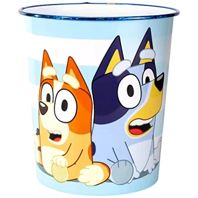 Image of Bluey Kids Childrens Waste Bucket Paper Bin Basket for Bedroom Study Desk Dustbin