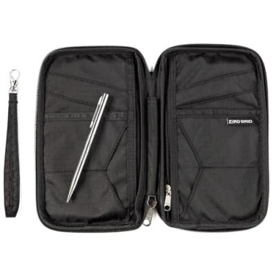 Image of Travel Wallet &amp; Family Passport Holder w/RFID Blocking Document Organiser Case