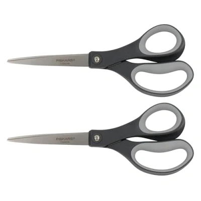 Image of Fiskars Everyday Softgrip Titanium Scissors (8&quot;) 2pk