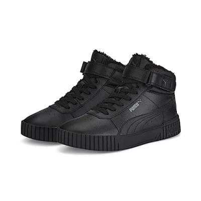 Image of PUMA Women&#039;s Carina 2.0 Mid WTR Sneaker, Black Dark Shadow, 8.5 UK
